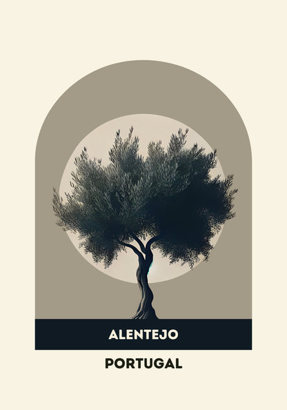 Alentejo Olive Tree Fields Print Poster