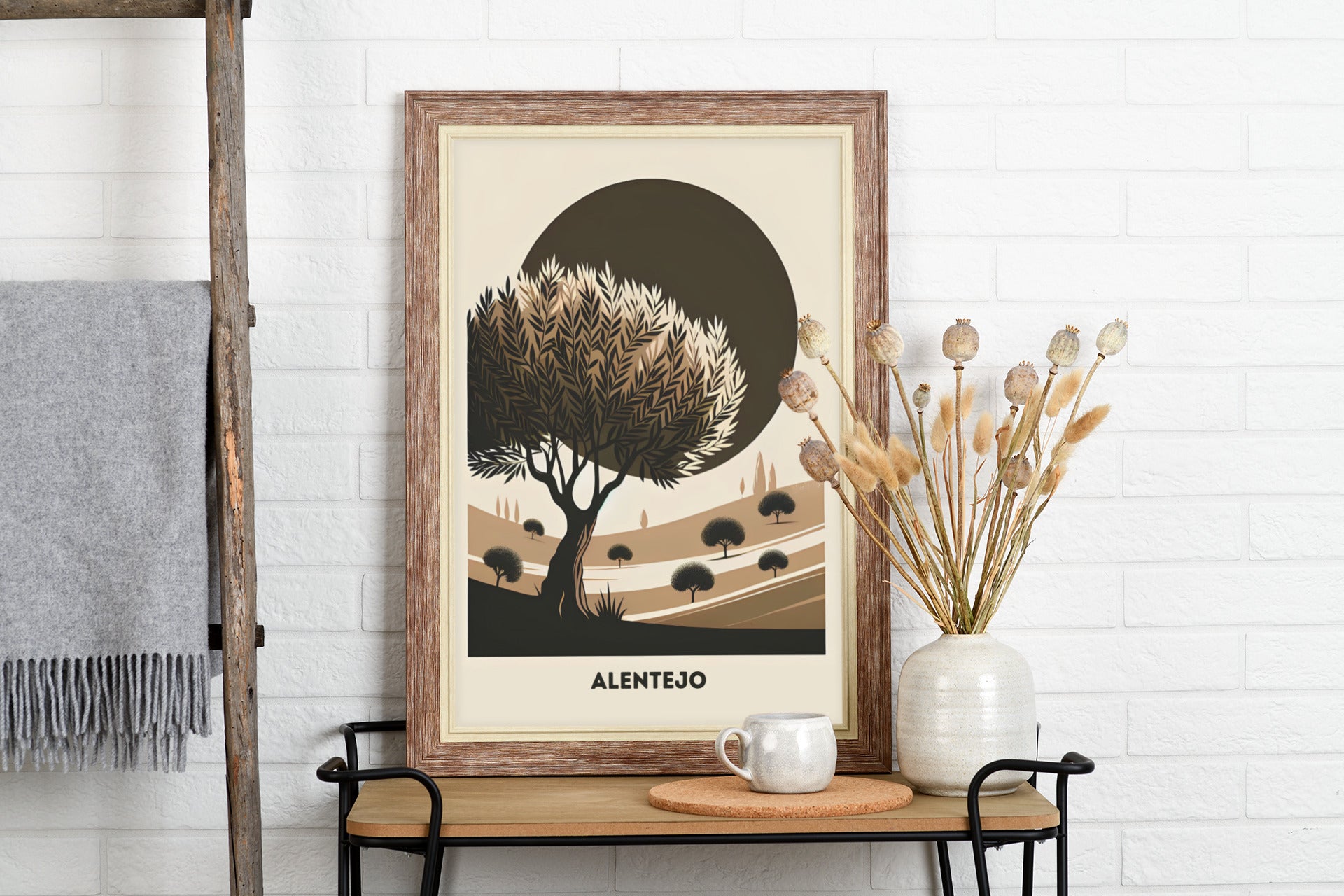 Alentejo Cork Tree Fields Poster, ideal as a travel memory or gift.