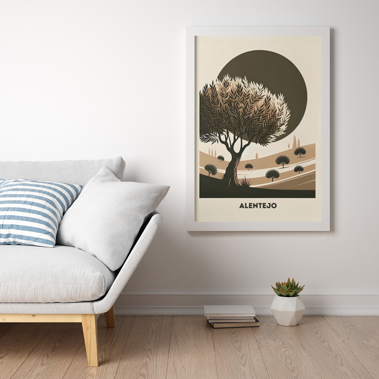 Front view of the Alentejo Cork Tree Fields Poster, showcasing Portugal’s iconic flatlands.