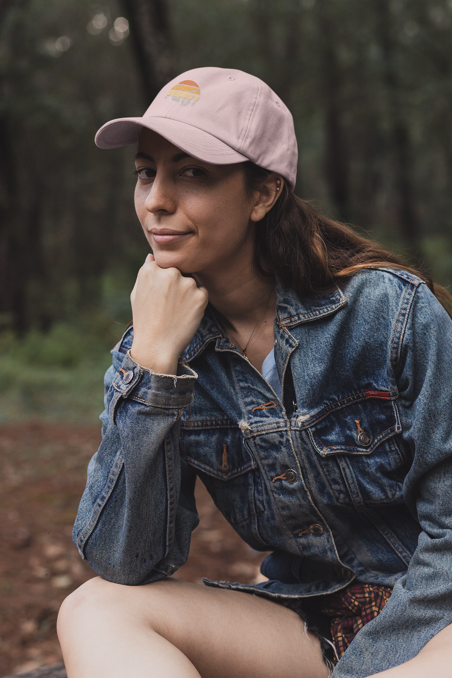 Side view of the Retro Mountain & Surf Logo Madeira Cap, inspired by outdoor adventure.