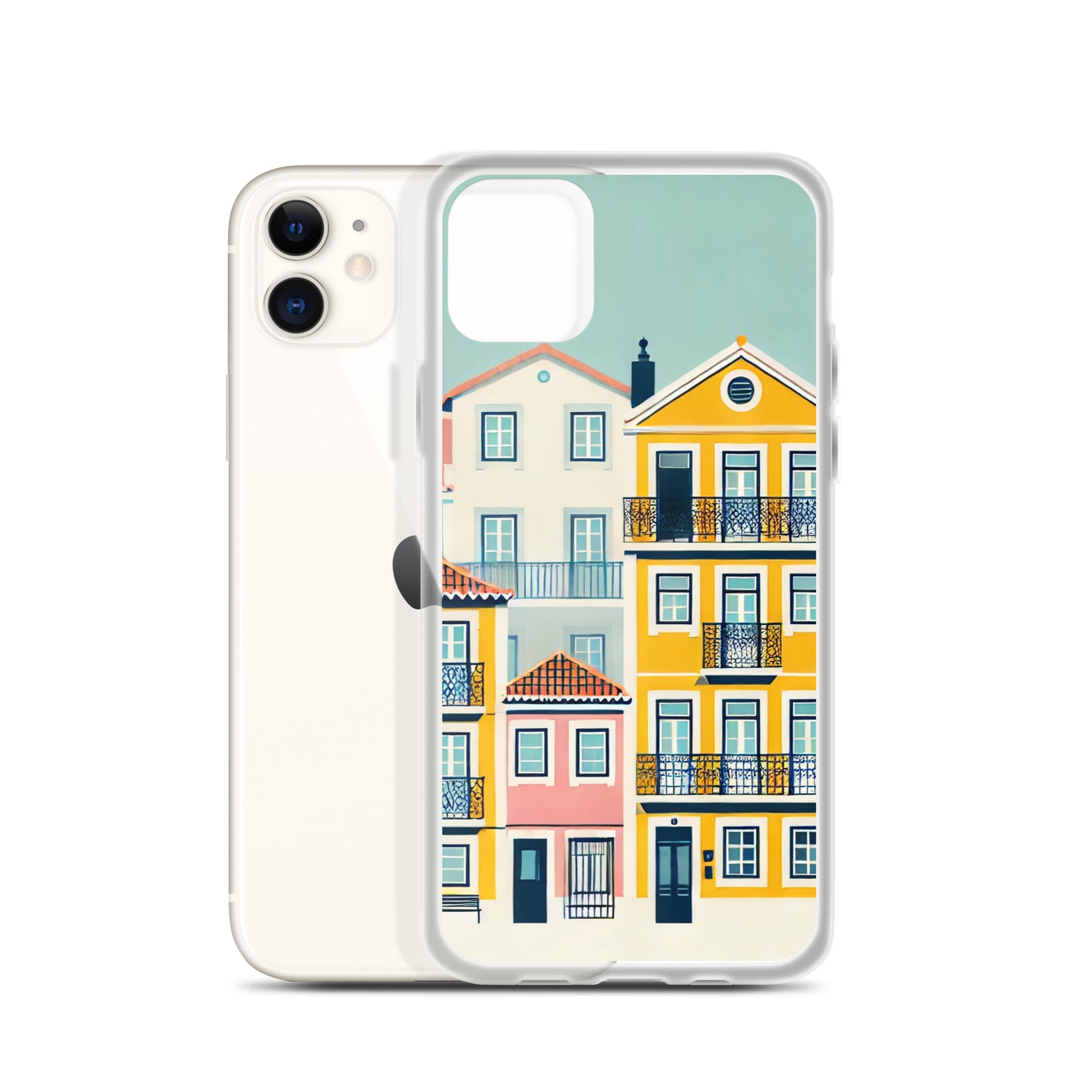 Stylish Lisbon Alfama Houses Case with minimalist design.