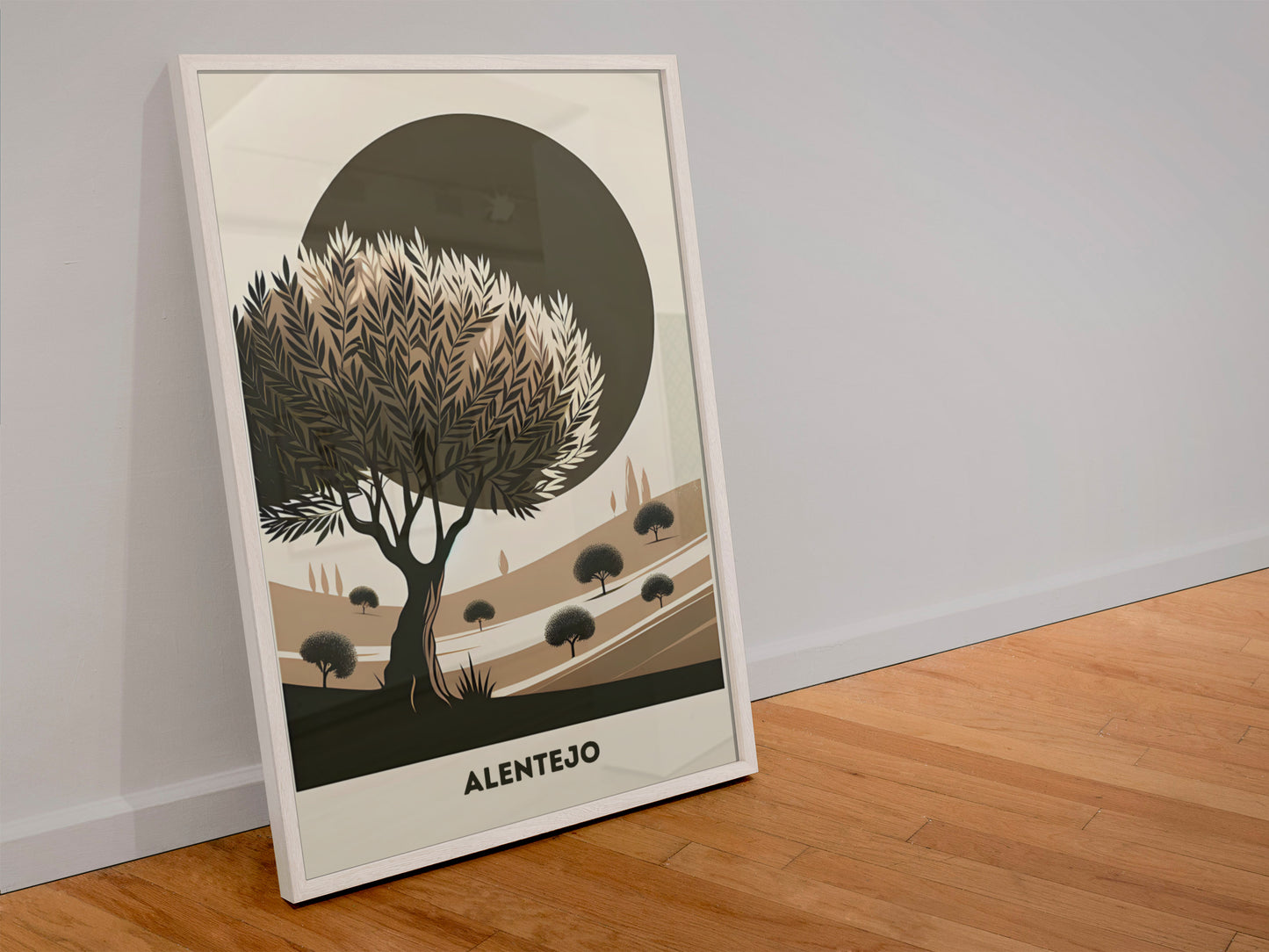 Rolled Alentejo Cork Tree Landscape Poster, ready for safe shipping.