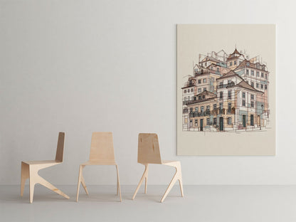 Minimalist Porto poster, ideal for gifting or as a travel memory.