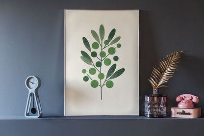 Mediterranean-inspired decor featuring a minimalist olive branch design.