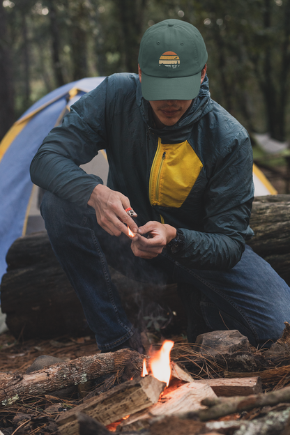 Folded Madeira Mountains & Surf Cap, ready for outdoor activities.