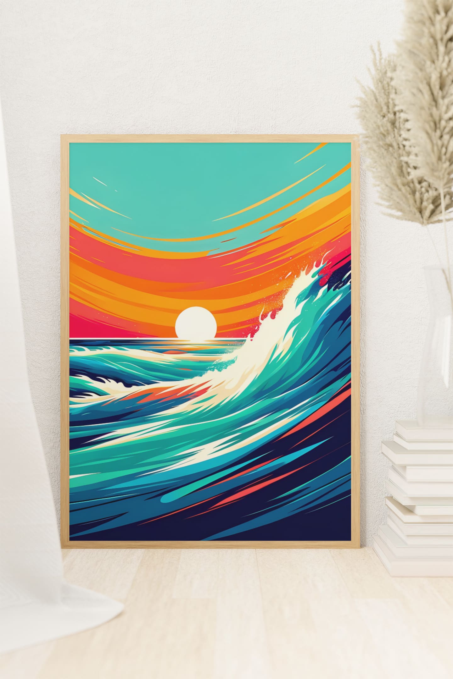 Energetic Costa Vicentina Waves Poster, ideal for gifting or as a travel memory.