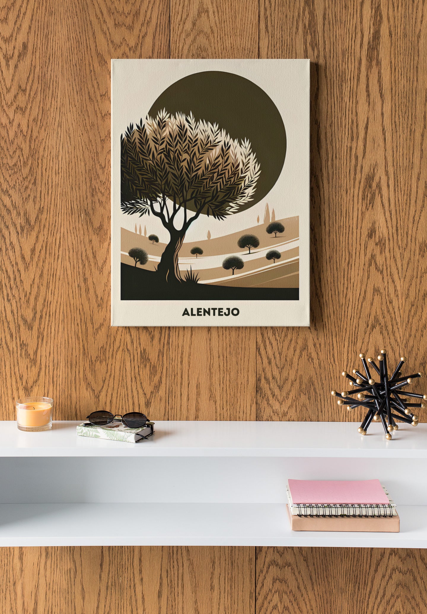 Side view of Portuguese cork trees poster, inspired by Alentejo’s landscapes.