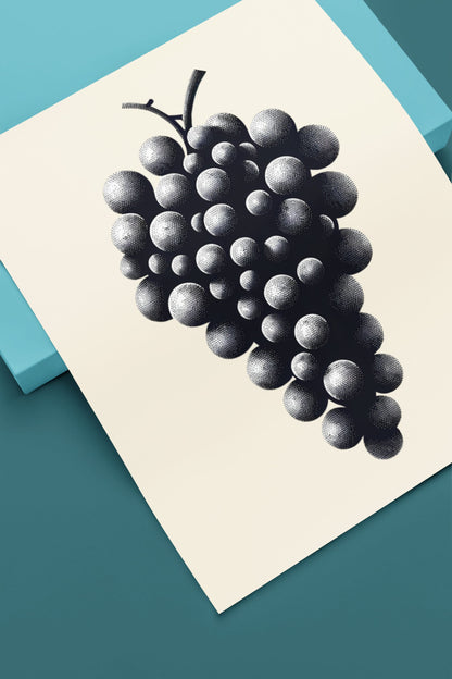 Portuguese Wine Grapes Print, perfect for adding vineyard charm to your space.