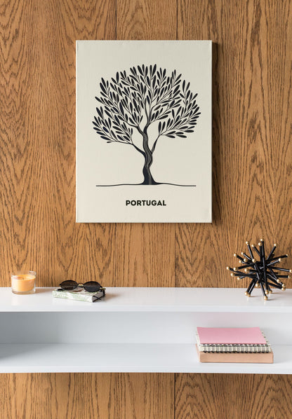 Side view of the Olive Tree Poster, symbolizing Portugal’s heritage in clean design.